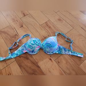 Lilly Pultizer Blossom underwire Twist front bikini swim top Celestial Seas  6